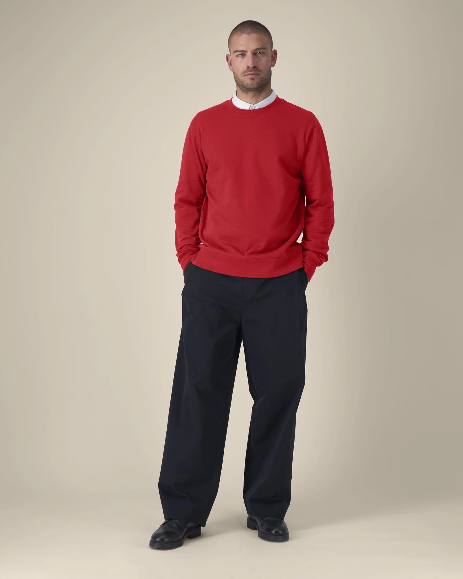Bluza unisex z bawełny z recyklingu Stanley/Stella z nadrukiem - Czerwony