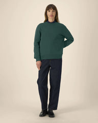Bluza unisex z bawełny z recyklingu Stanley/Stella z nadrukiem - Szkliwiona zieleń