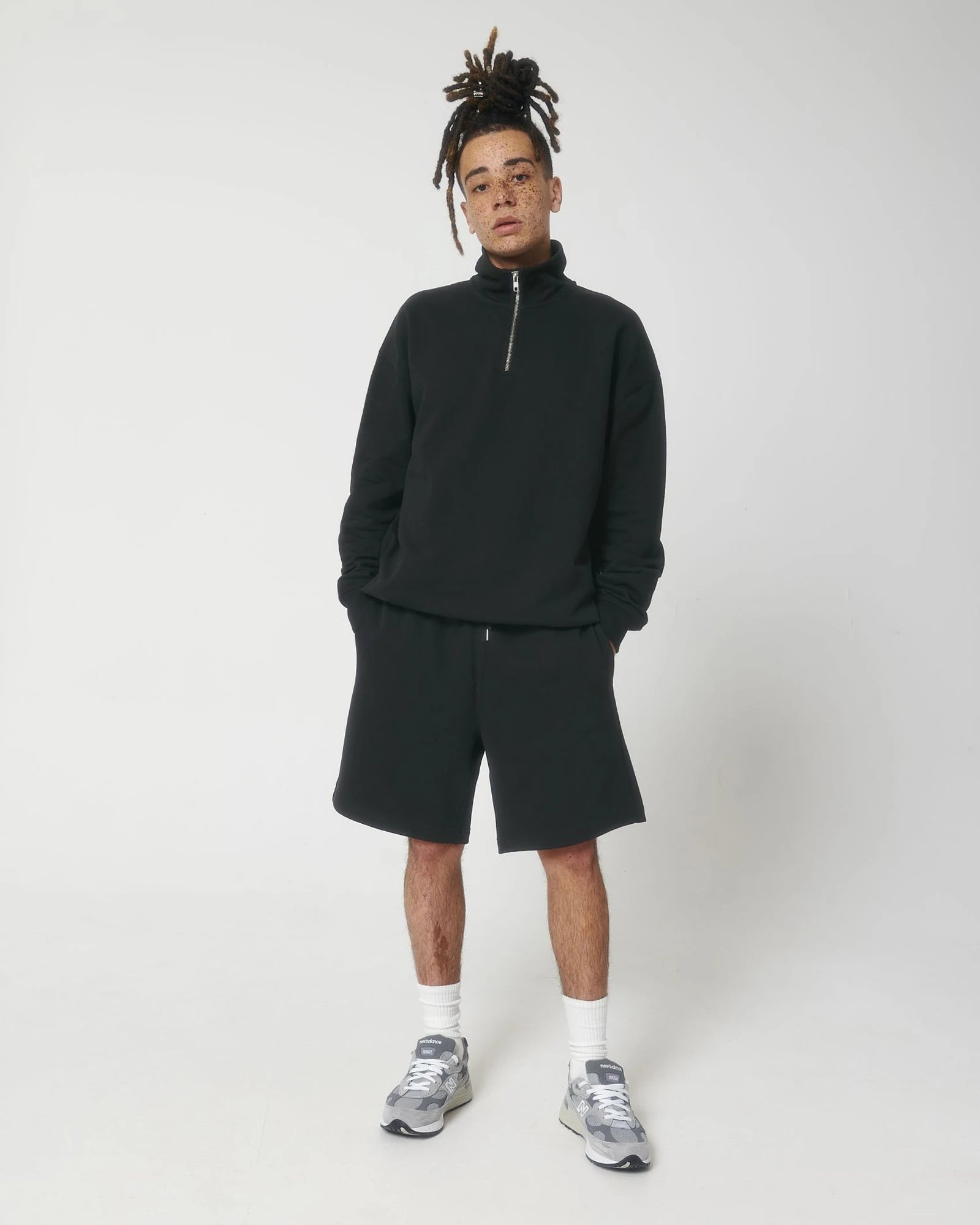 Bluza unisex z bawełny organicznej Stanley/Stella Miller z nadrukiem - Czarny