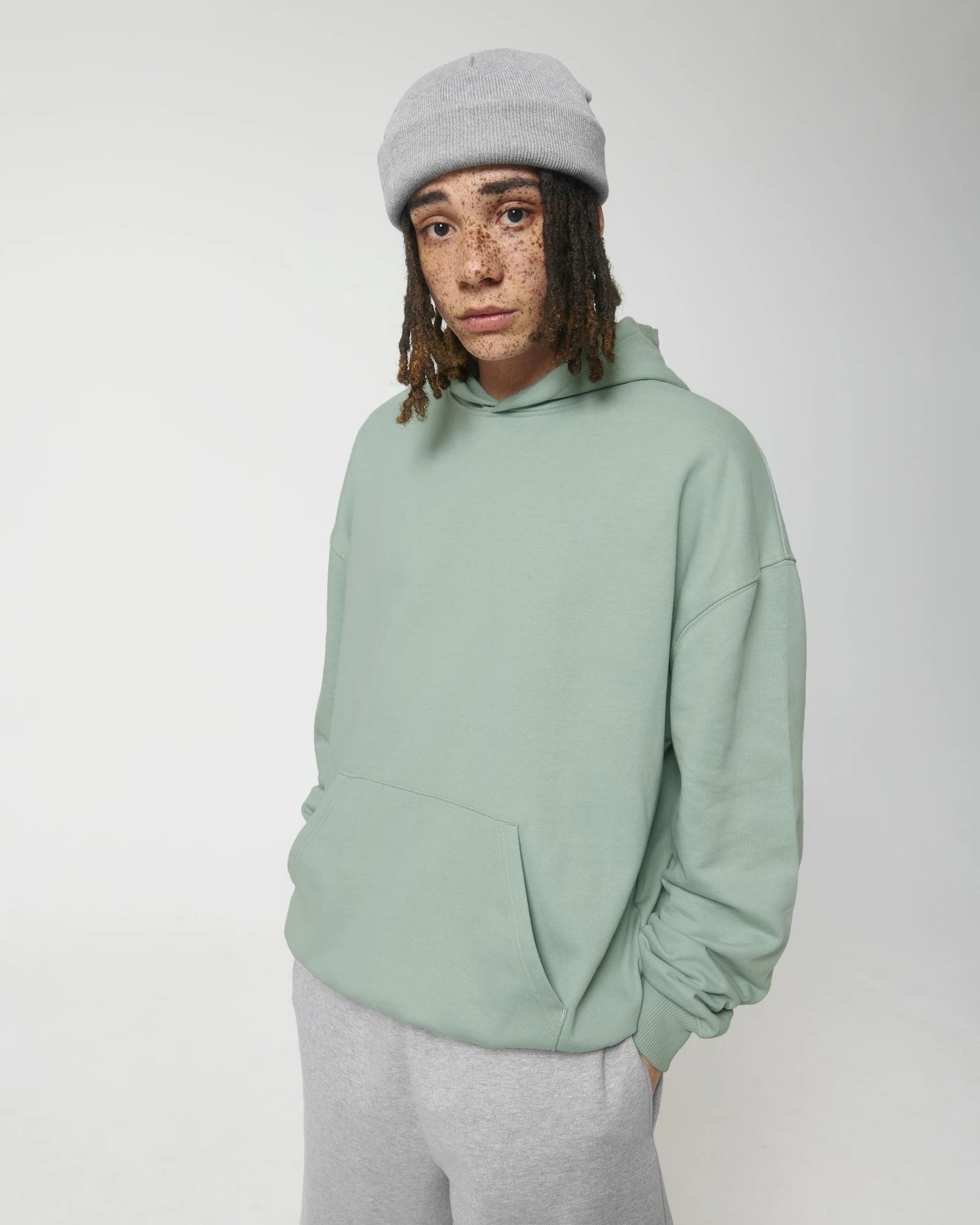Bluza z kapturem unisex z bawełny organicznej Stanley/Stella Cooper z nadrukiem - Aloes