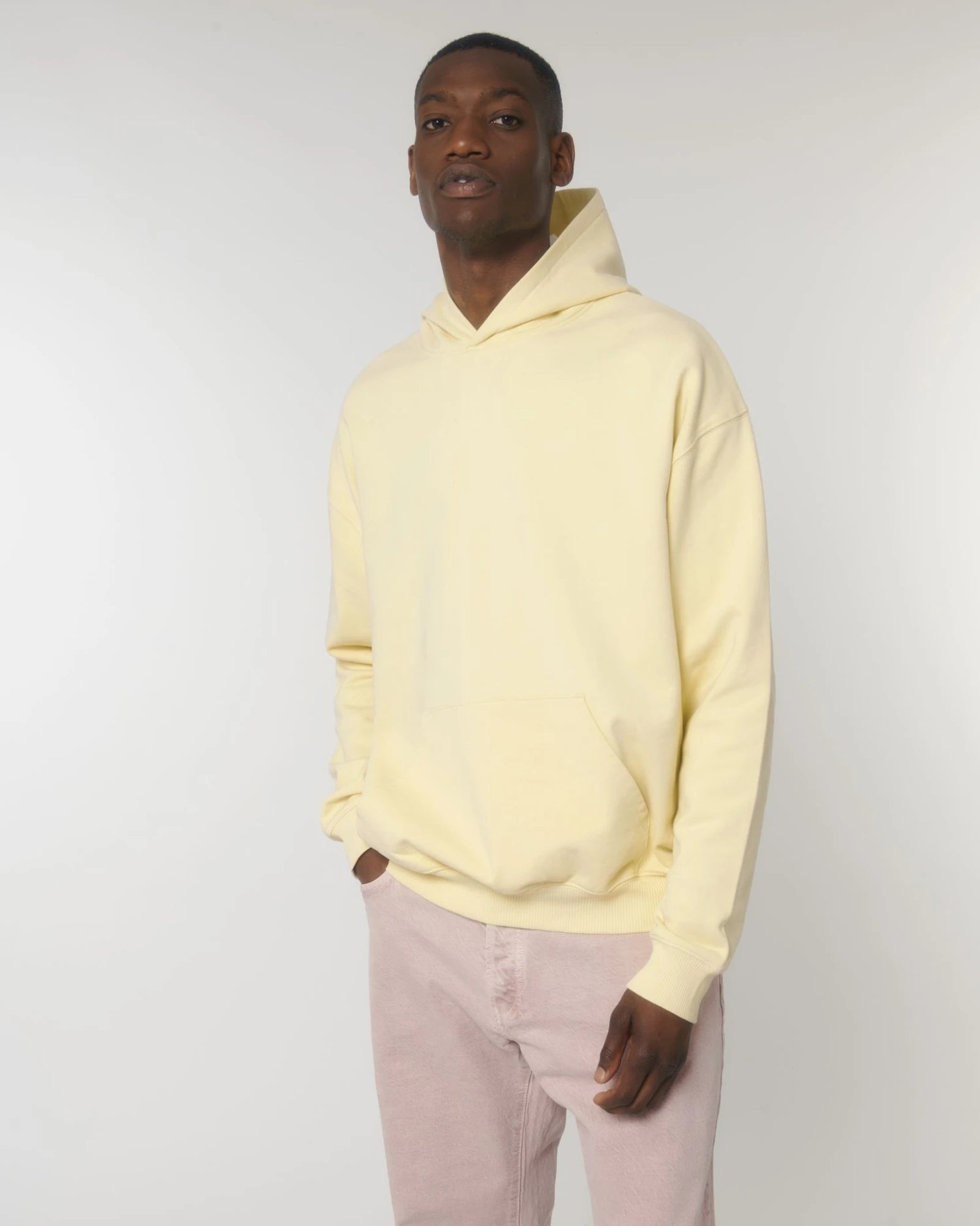 Bluza z kapturem unisex z bawełny organicznej Stanley/Stella Cooper z nadrukiem - Maślany