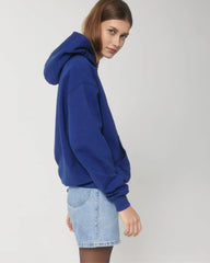 Bluza z kapturem unisex z bawełny organicznej Stanley/Stella Cooper z nadrukiem - Roboczy niebieski