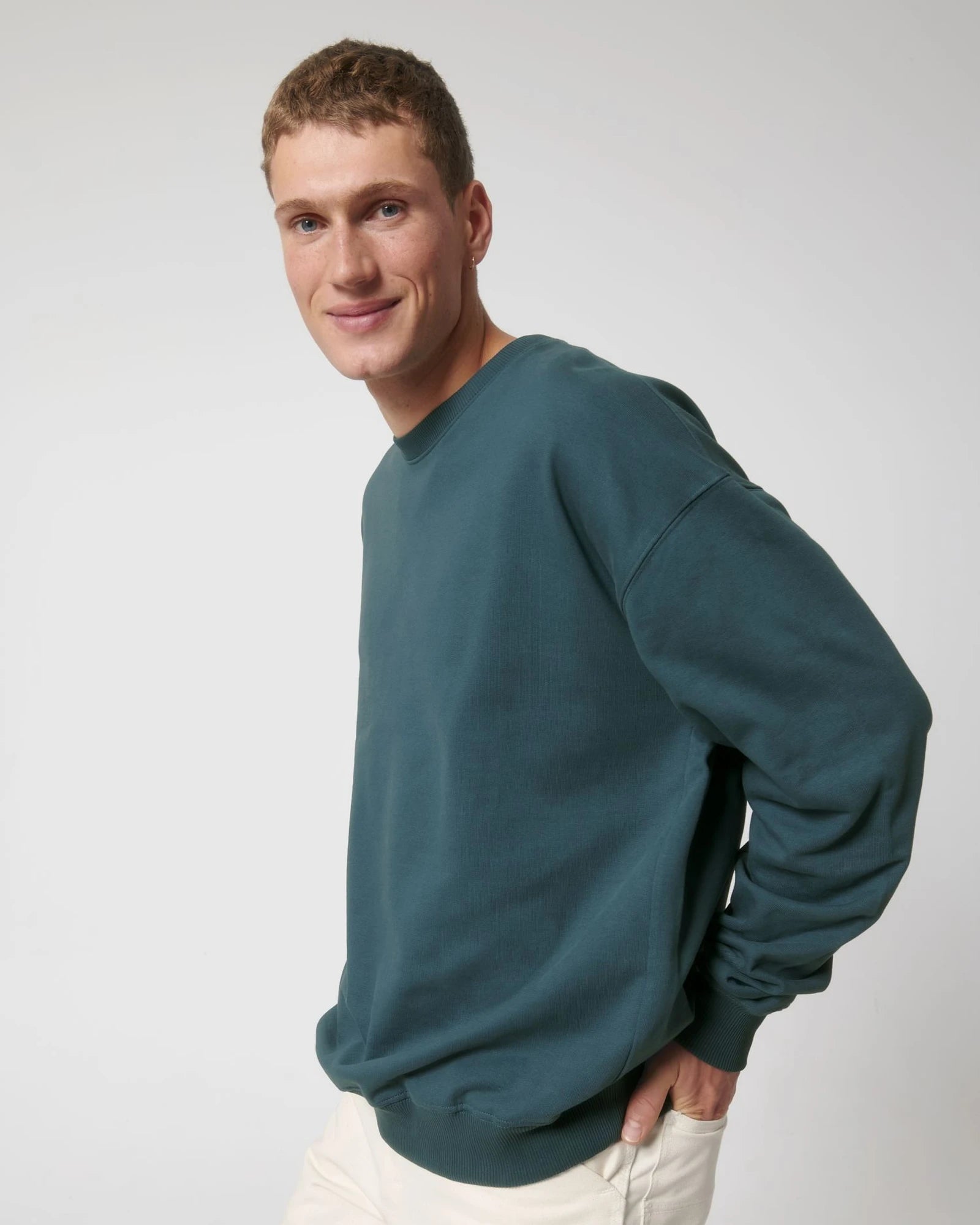 Bluza z okrągłym dekoltem z bawełny organicznej Stanley/Stella Ledger z nadrukiem - Stargazer