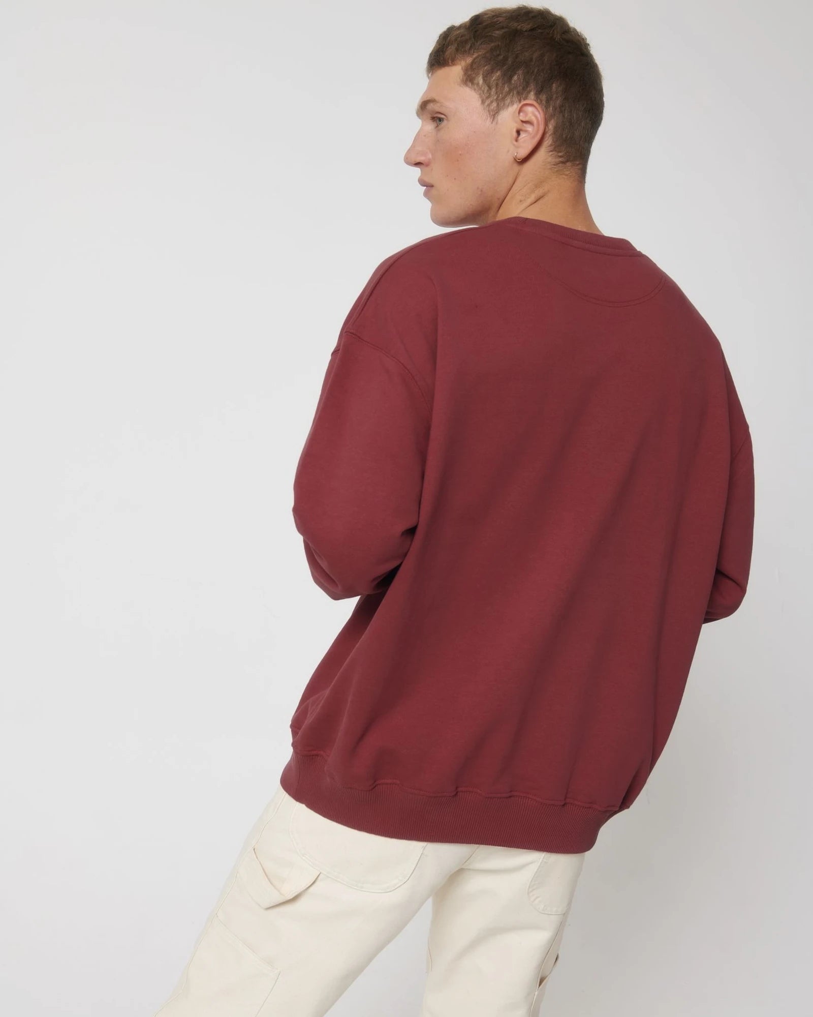 Bluza z okrągłym dekoltem z bawełny organicznej Stanley/Stella Ledger z nadrukiem - Red Earth