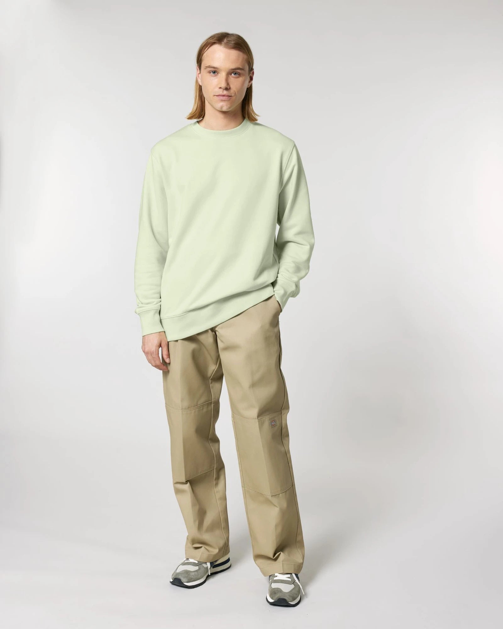 Bluza unisex z bawełny organicznej Stanley/Stella Matcher z nadrukiem - Stem Green