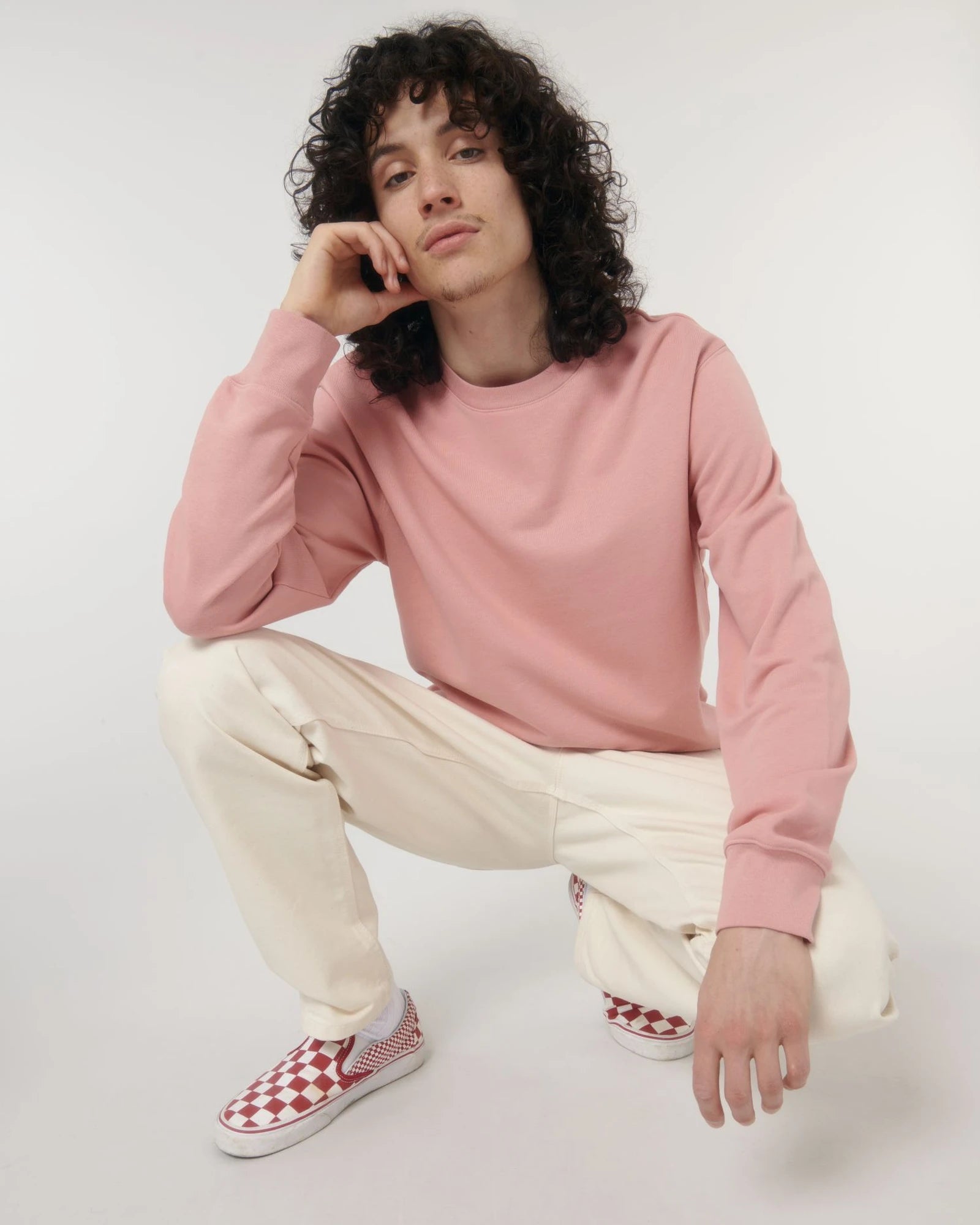 Bluza unisex z bawełny organicznej Stanley/Stella Matcher z nadrukiem - Canyon Pink