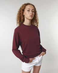 Bluza unisex z bawełny organicznej Stanley/Stella Matcher z nadrukiem - Bordowy