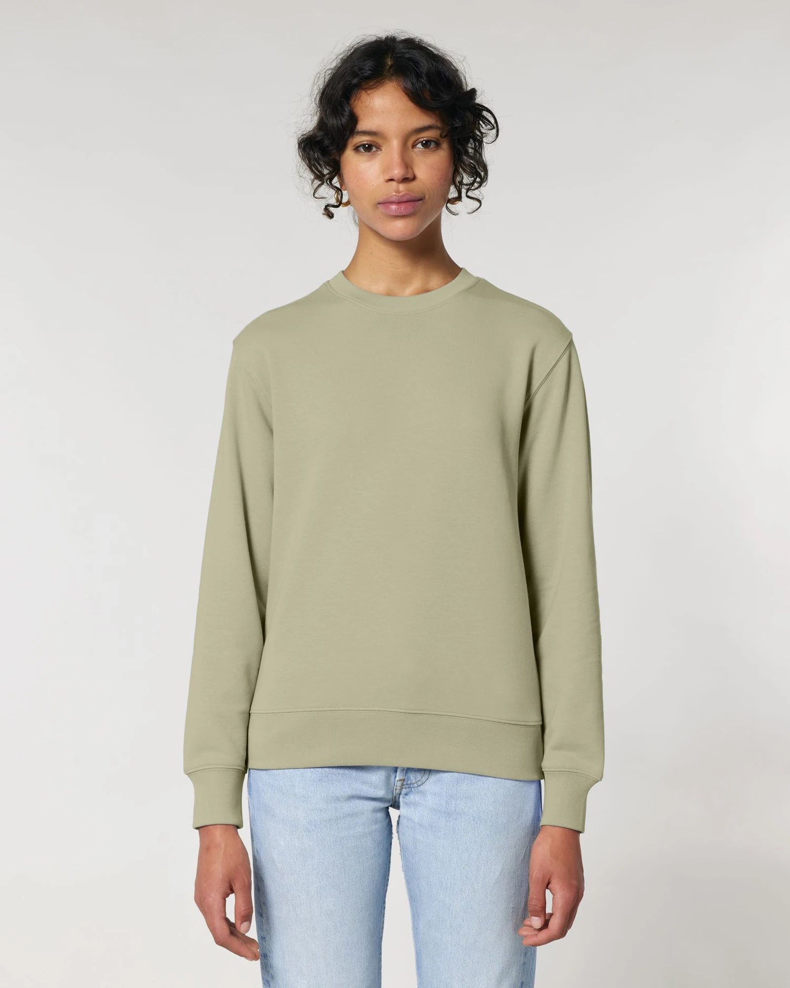 Bluza unisex z bawełny organicznej Stanley/Stella Matcher z nadrukiem - Szałwiowy