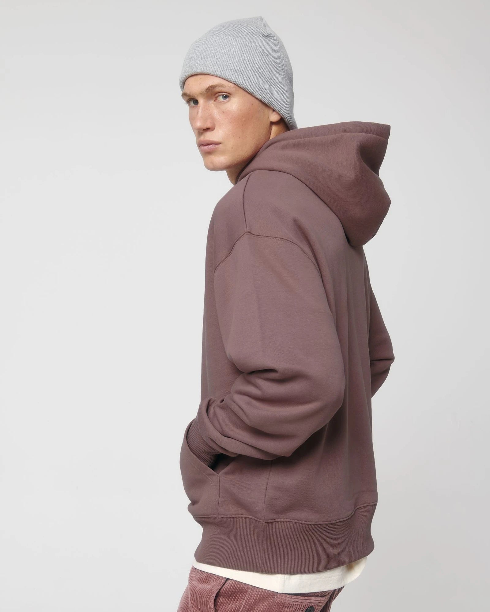 Bluza z kapturem unisex z bawełny organicznej Slammer z nadrukiem - Kaffa Coffee