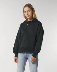 Bluza z kapturem unisex z bawełny organicznej Slammer z nadrukiem - Czarny