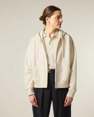 Bluza z kapturem rozpinana z bawełny organicznej Stanley/Stella Ida z nadrukiem - Naturalny surowy