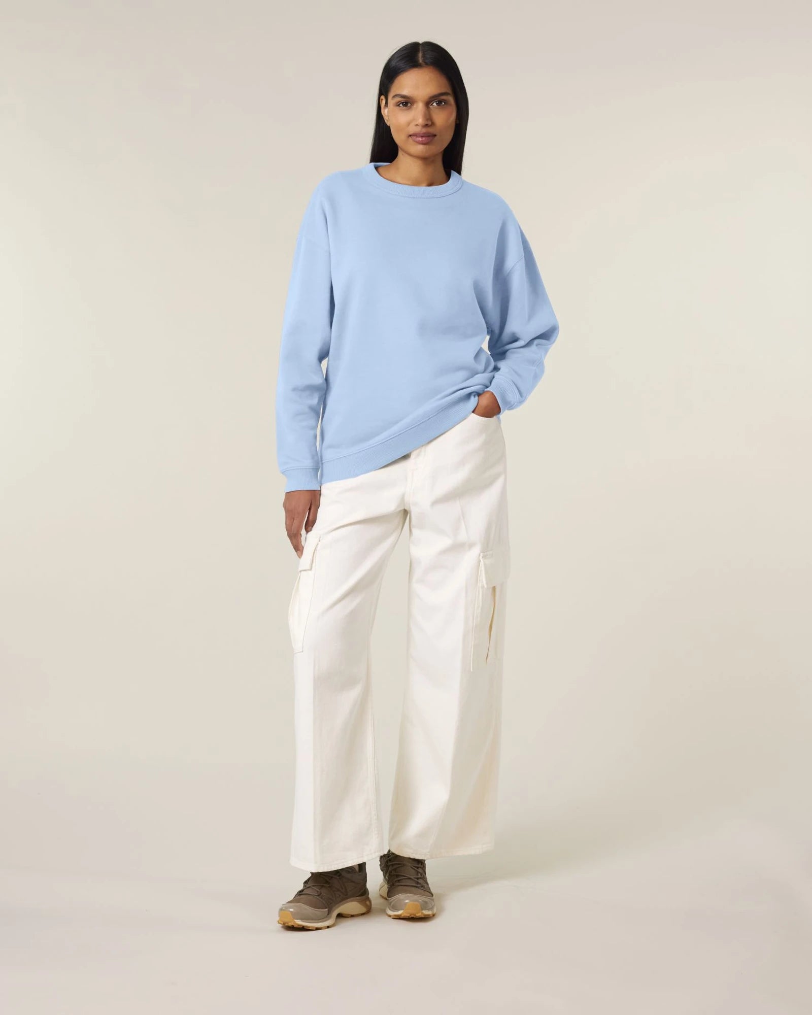 Bluza damska bawełniana Stanley/Stella Paloma z nadrukiem - Blue Soul