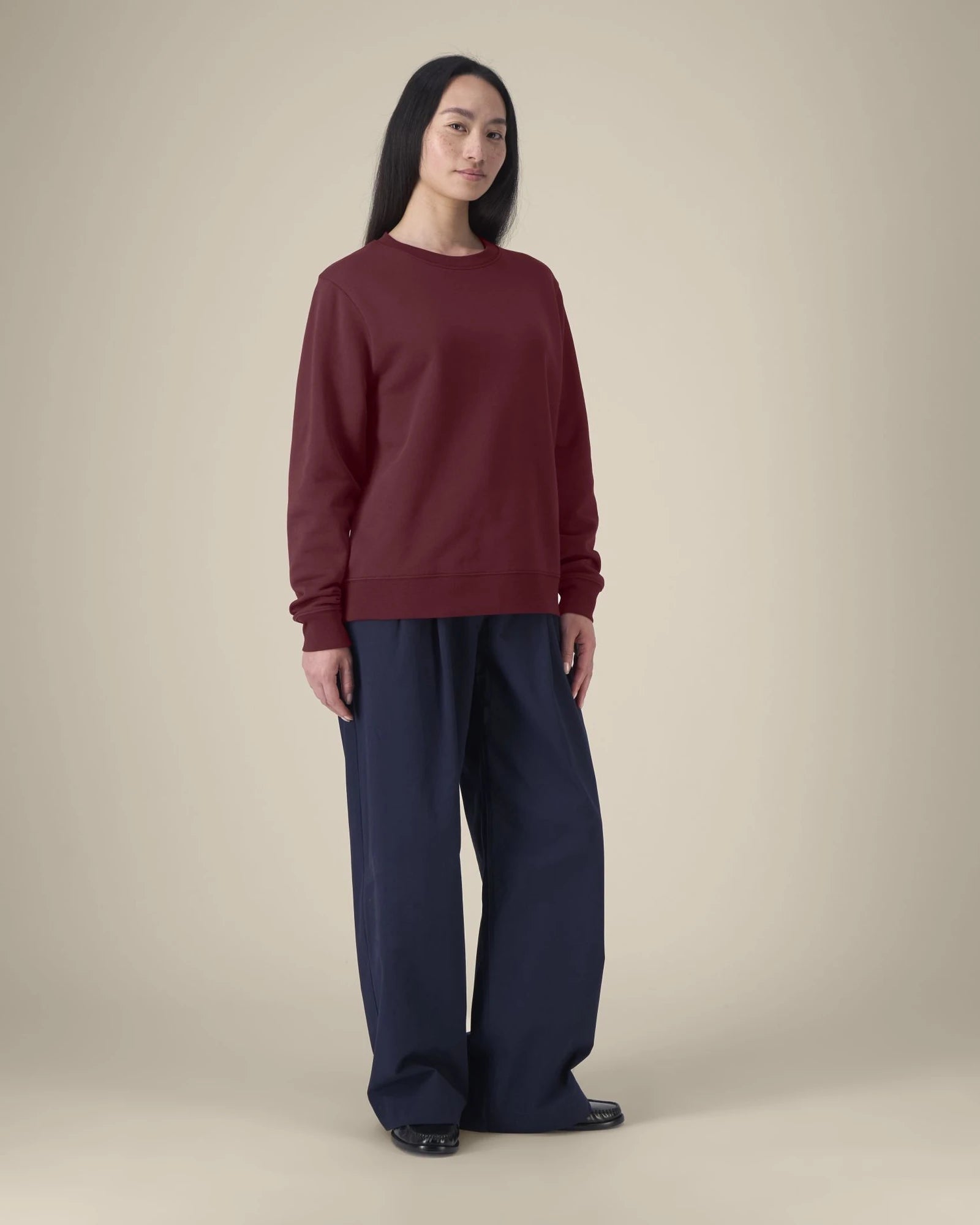 Bluza damska Stanley/Stella Thinker z bawełny z recyklingu z nadrukiem - Bordowy