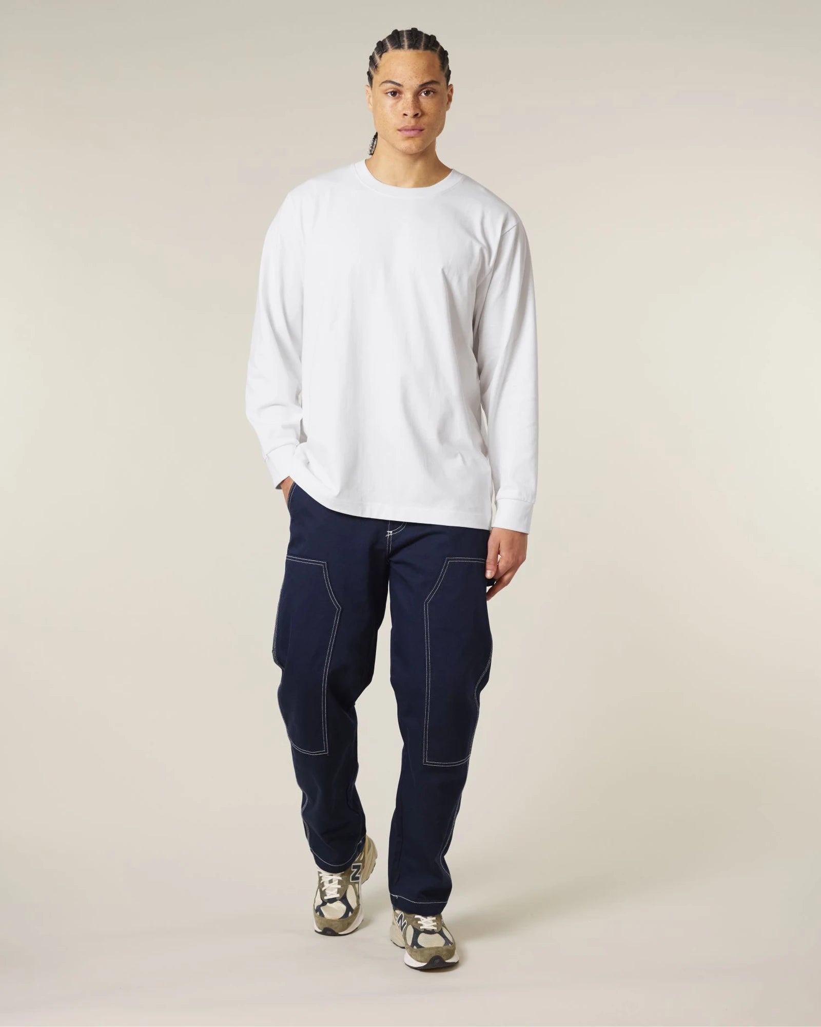 Koszulka unisex z grubej bawełny organicznej Stanley/Stella Freestyler z nadrukiem - Biały