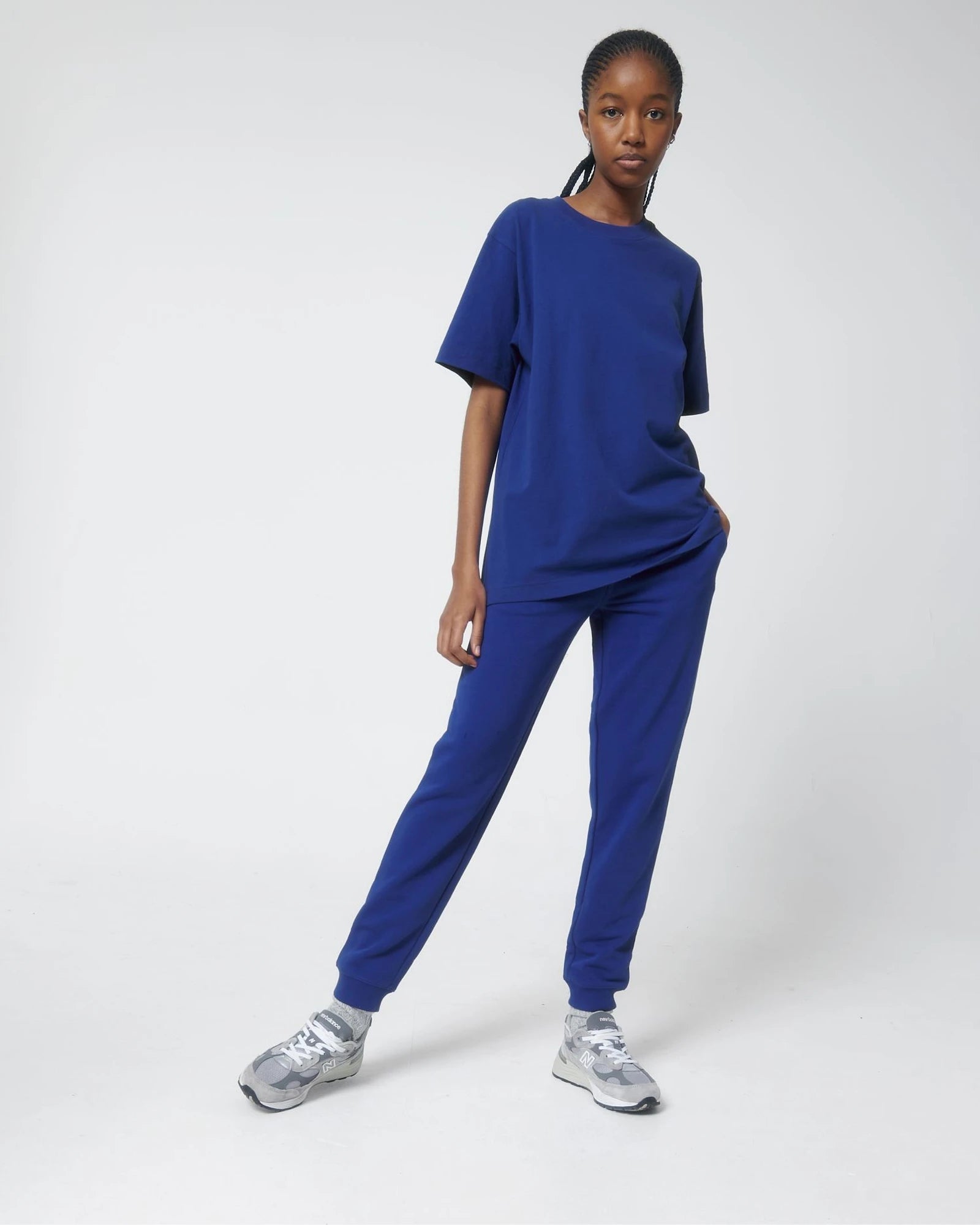 Koszulka unisex z bawełny organicznej Stanley/Stella Freestyler z nadrukiem - Roboczy niebieski