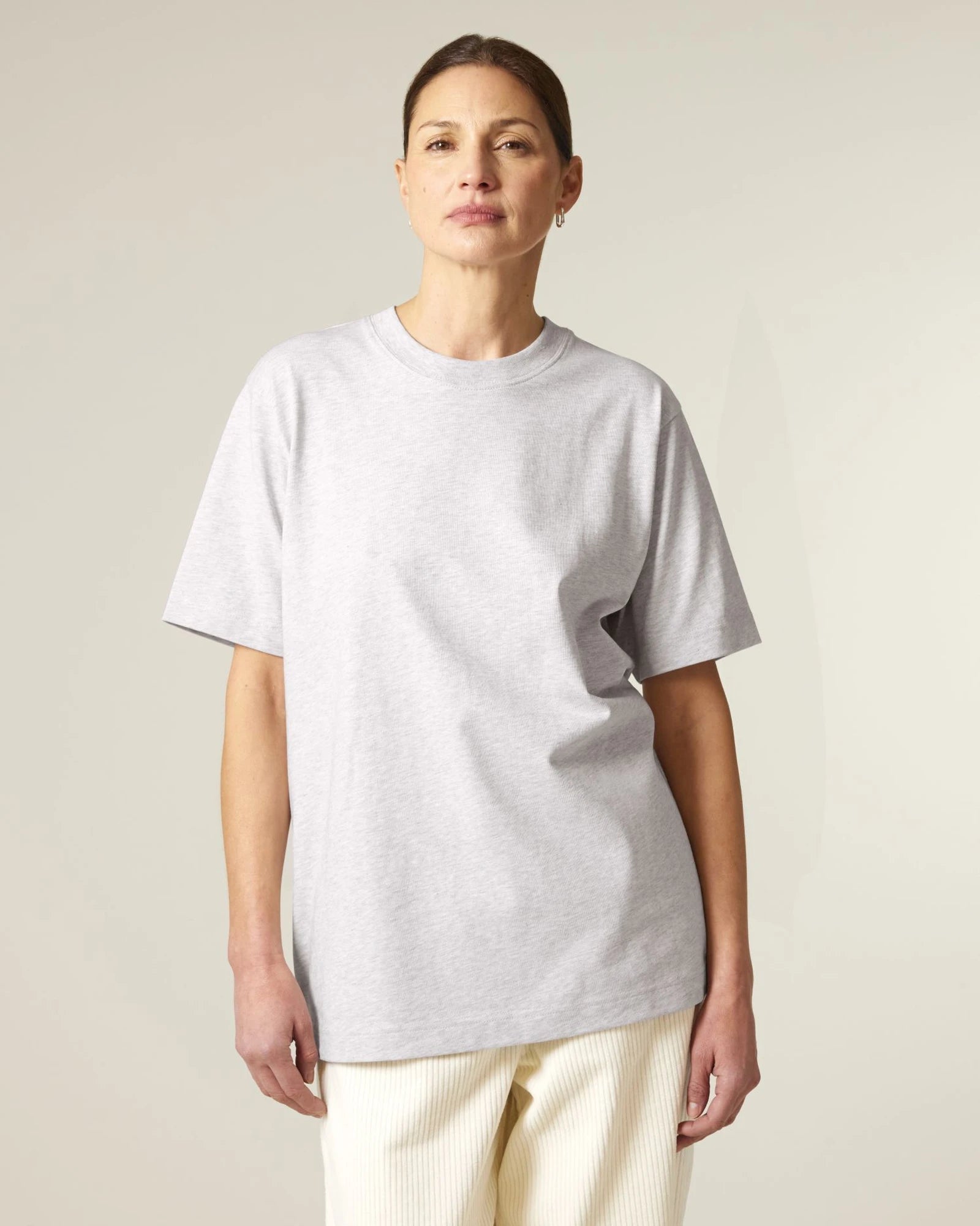 Koszulka unisex z bawełny organicznej Stanley/Stella Freestyler z nadrukiem - Chłodny szary melanż