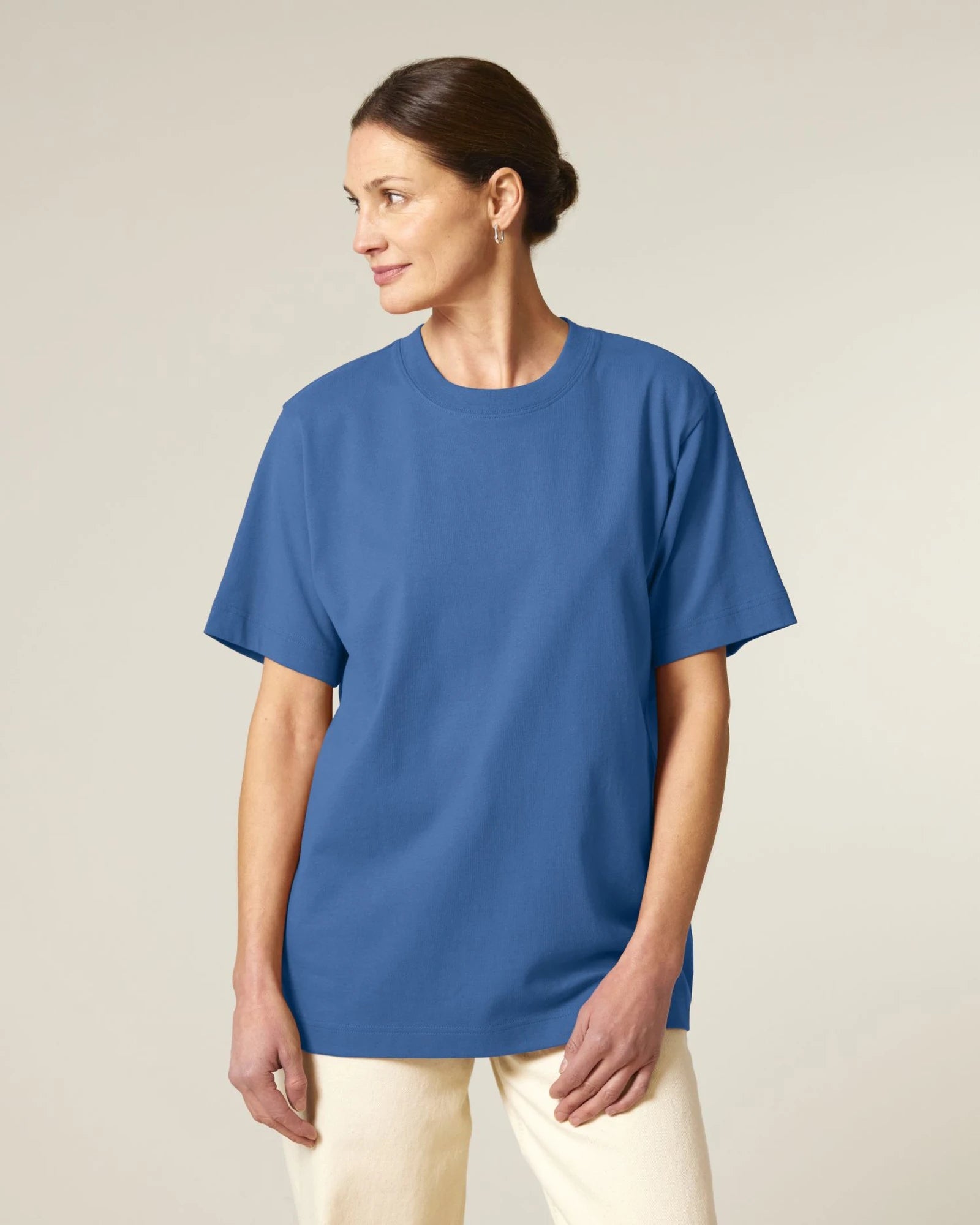 Koszulka unisex z bawełny organicznej Stanley/Stella Freestyler z nadrukiem - Stonowany niebieski