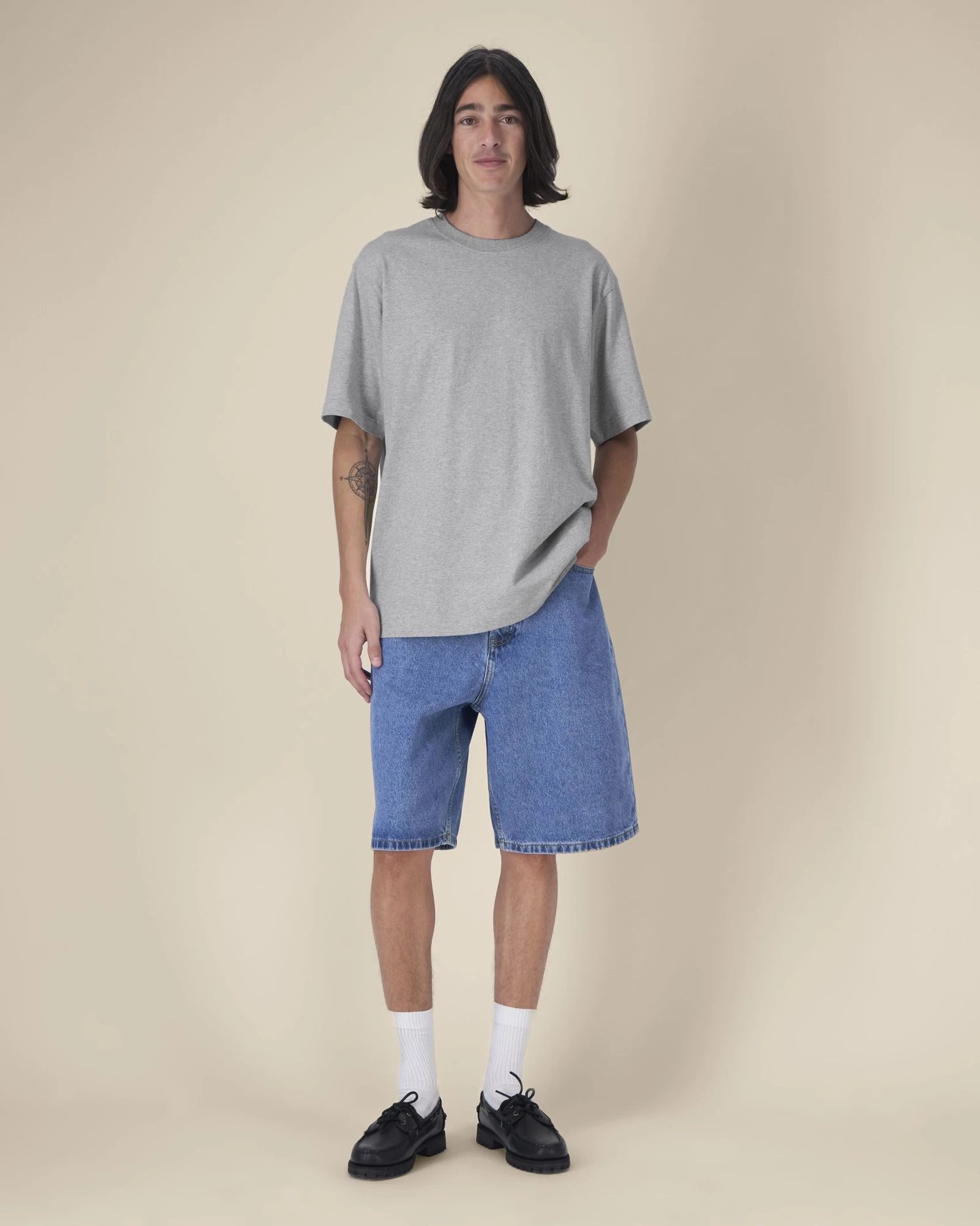 Koszulka unisex z bawełny organicznej Stanley/Stella Freestyler z nadrukiem - Szary melanż