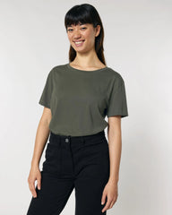 Koszulka damska z bawełny organicznej Stanley/Stella Serena z nadrukiem - Khaki