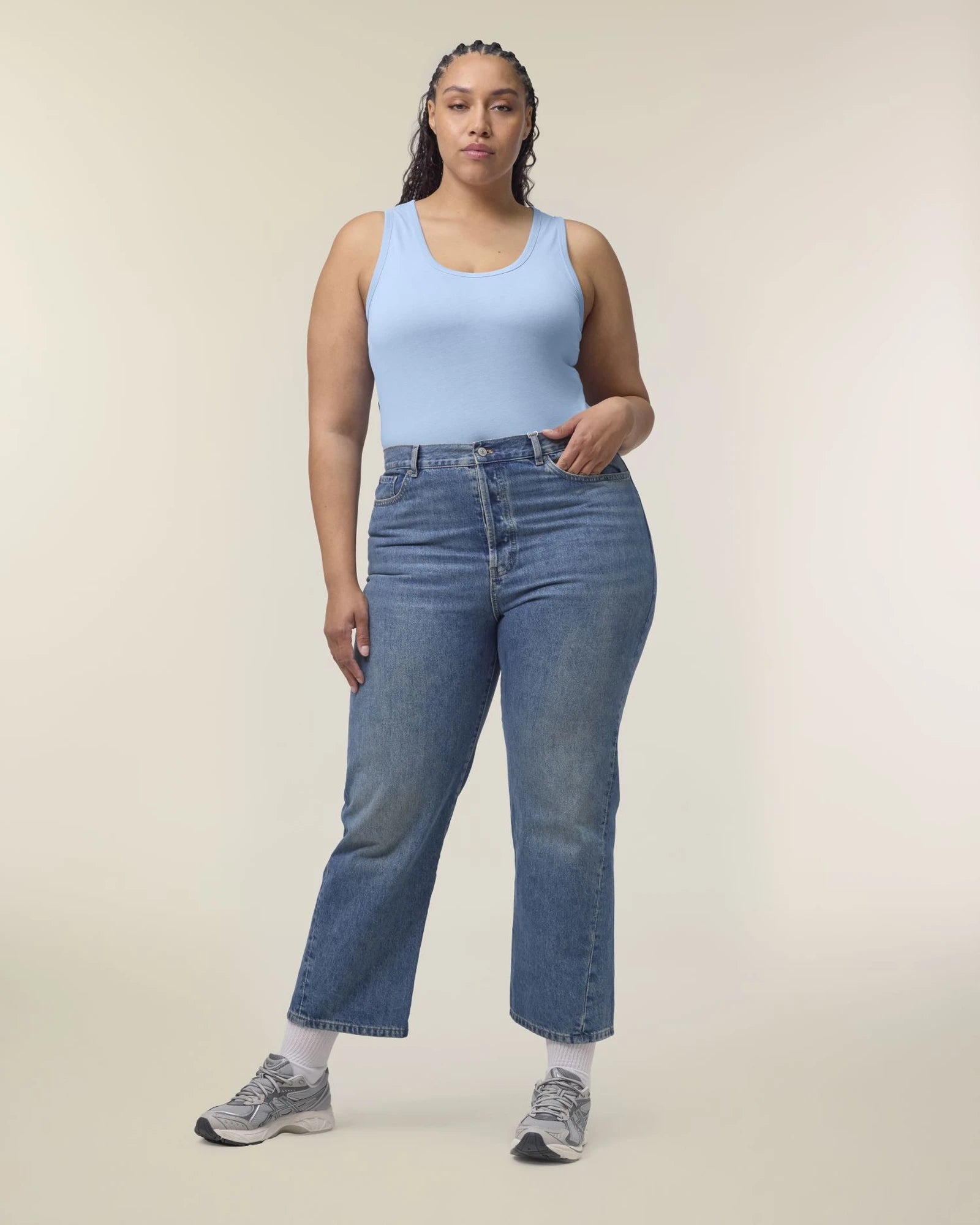 Top damski z bawełny organicznej Stanley/Stella Ava z nadrukiem - Blue Soul