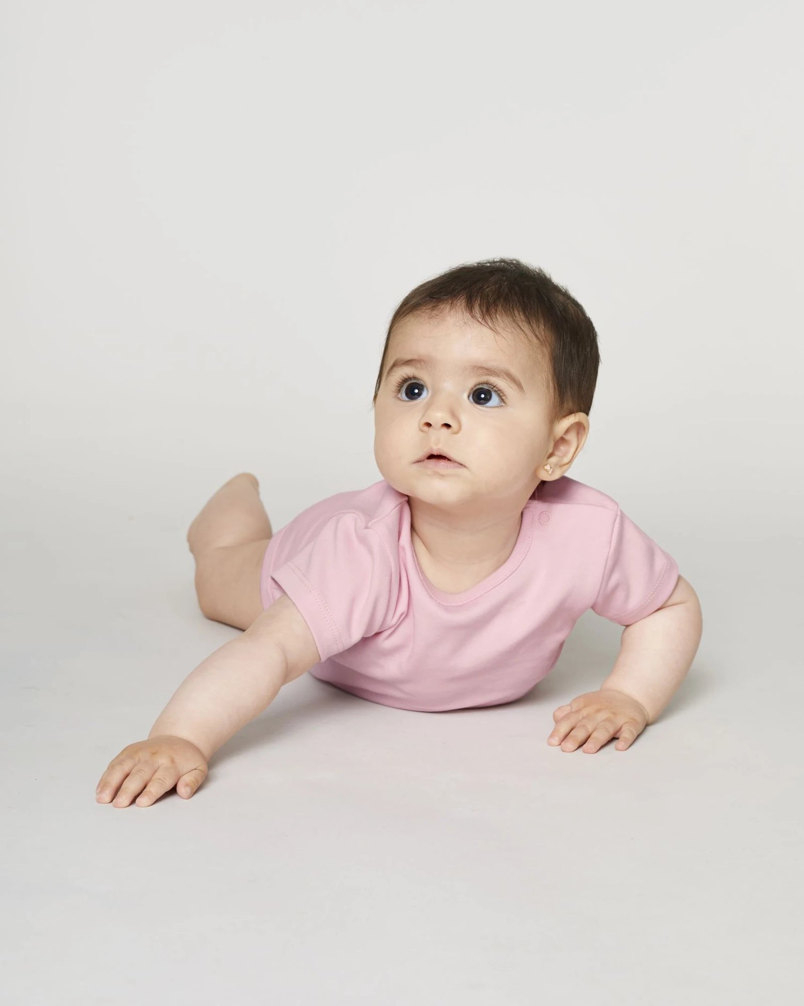 Body niemowlęce z krótkim rękawem z bawełny organicznej Stanley/Stella z nadrukiem - Bawełniany róż