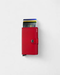 Etui na karty Miniwallet ze skóry z logo