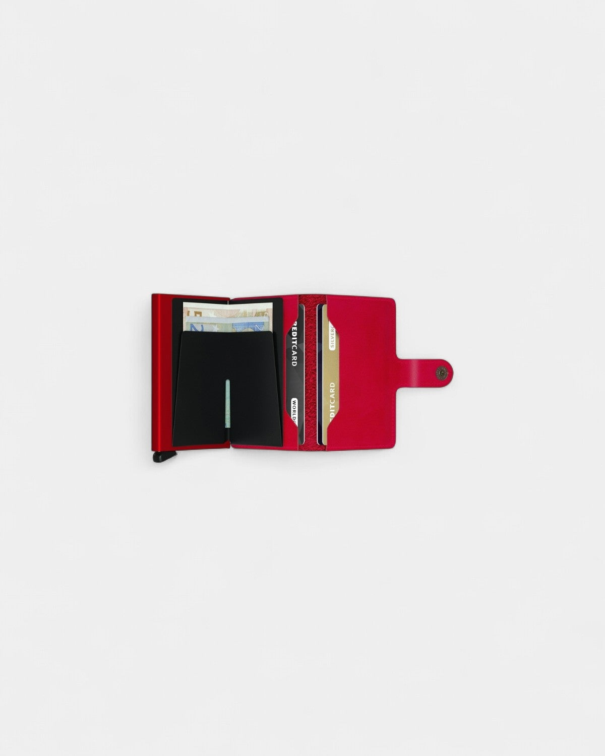Etui na karty Miniwallet ze skóry z logo - 3