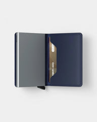 Portfel Slimwallet ze skóry z logo
