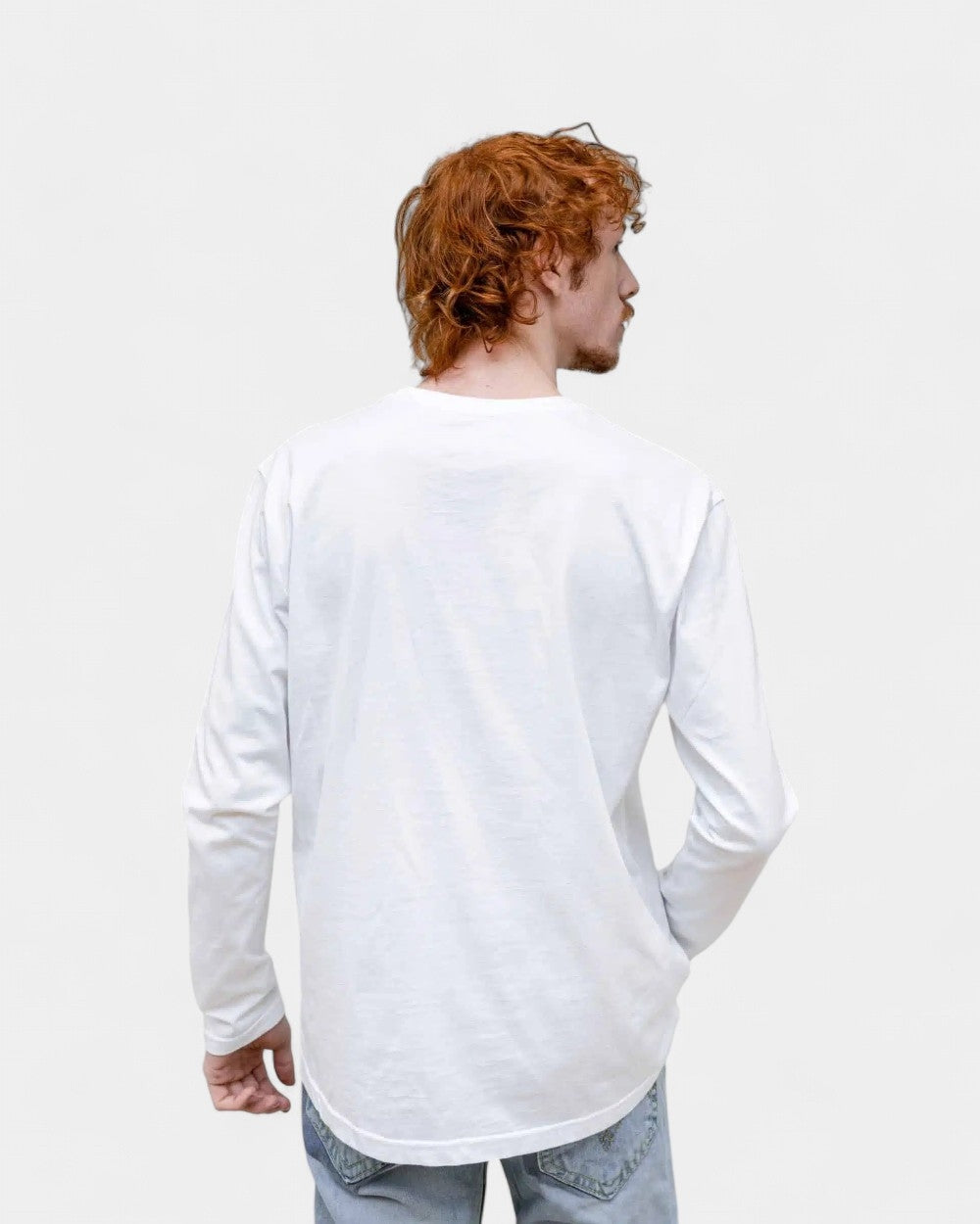 Męski T-shirt z długim rękawem z nadrukiem - 2