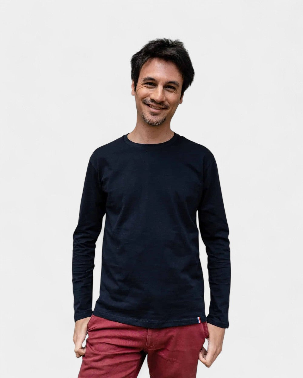 Męski T-shirt z długim rękawem z nadrukiem - 4