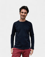 Męski T-shirt z długim rękawem z nadrukiem - 4