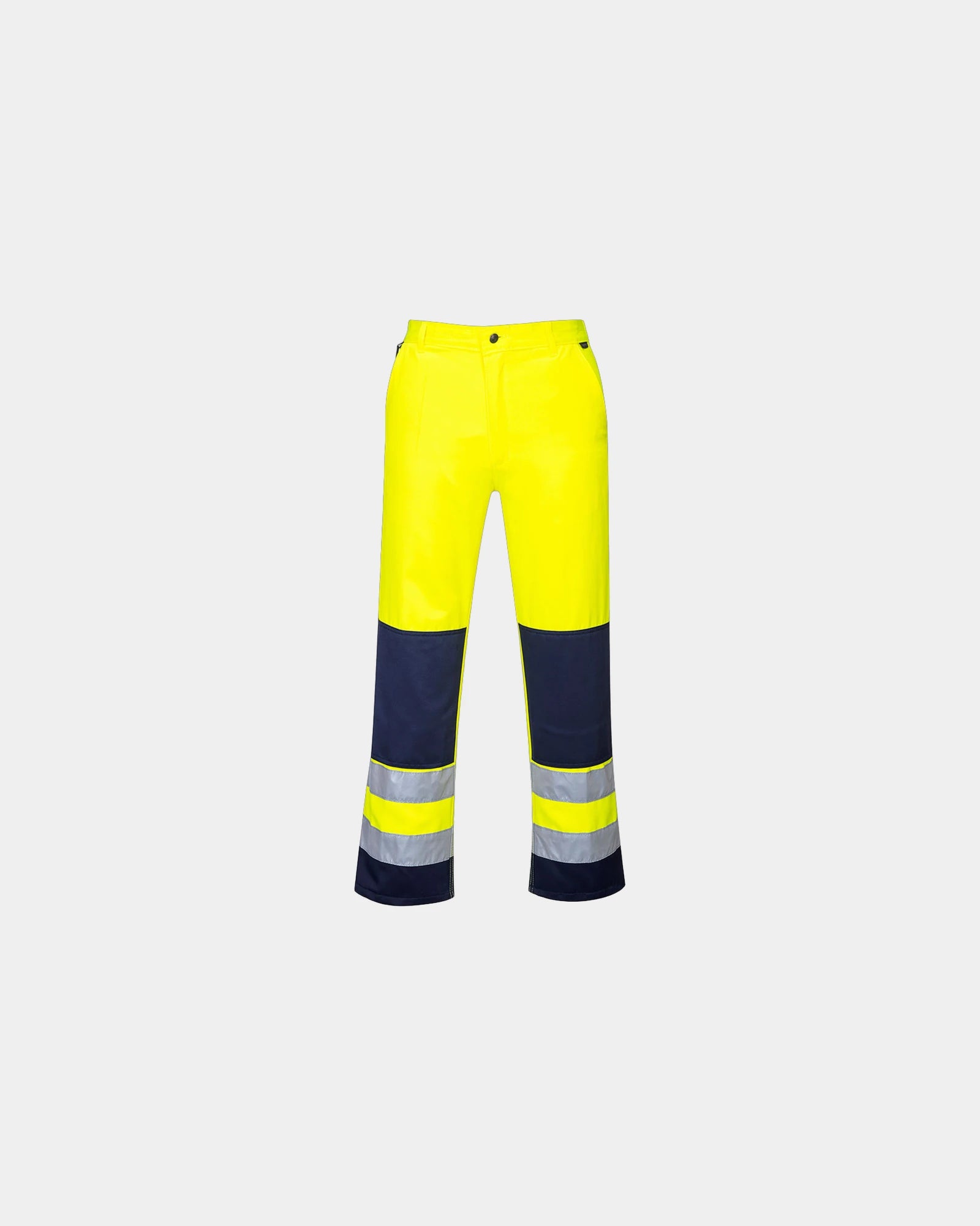 Spodnie robocze Hi-Vis Seville z poliestru i bawełny z nadrukiem - Żółto-granatowy