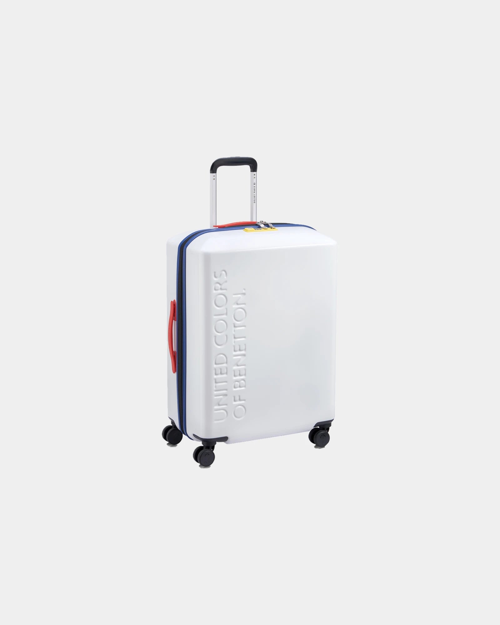 Walizka trolley 4-kołowa ABS 66 cm United z nadrukiem - Biały