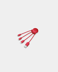 Kabel do ładowania z wieloma złączami Octopus z nadrukiem - Czerwony