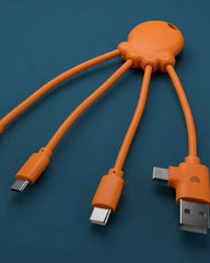Kabel do ładowania z plastiku z recyklingu Octopus OBP z nadrukiem - 18