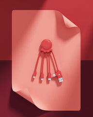 Kabel do ładowania z plastiku z recyklingu Octopus OBP z nadrukiem - 7