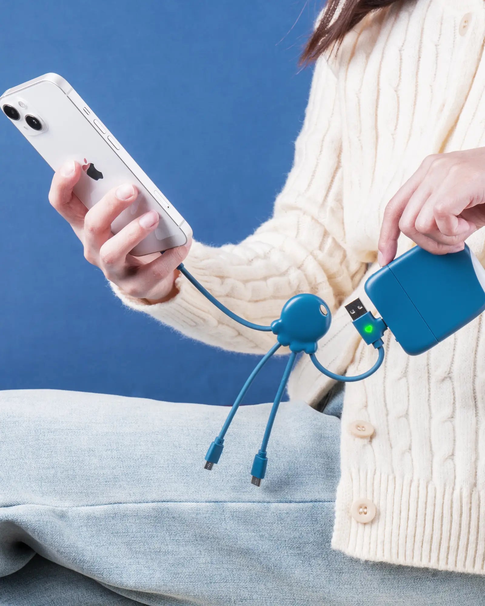 Kabel do ładowania z plastiku z recyklingu Octopus OBP z nadrukiem - 16