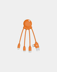 Kabel do ładowania z plastiku z recyklingu Octopus OBP z nadrukiem - Pomarańczowy