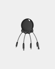 Powerbank 1000 mAh z ABS Octopus Booster Metal z nadrukiem - Czarny