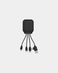 Powerbank z plastiku z recyklingu NFC z nadrukiem - Czarny