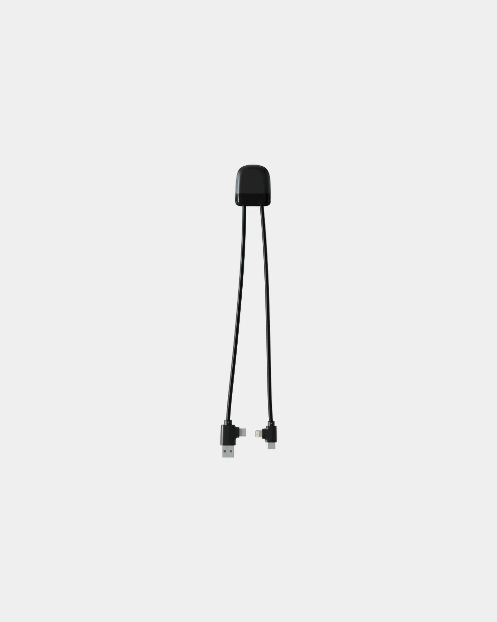 Kabel do ładowania USB i USB-C z nadrukiem - Czarny
