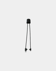 Kabel do ładowania USB i USB-C z nadrukiem - Czarny