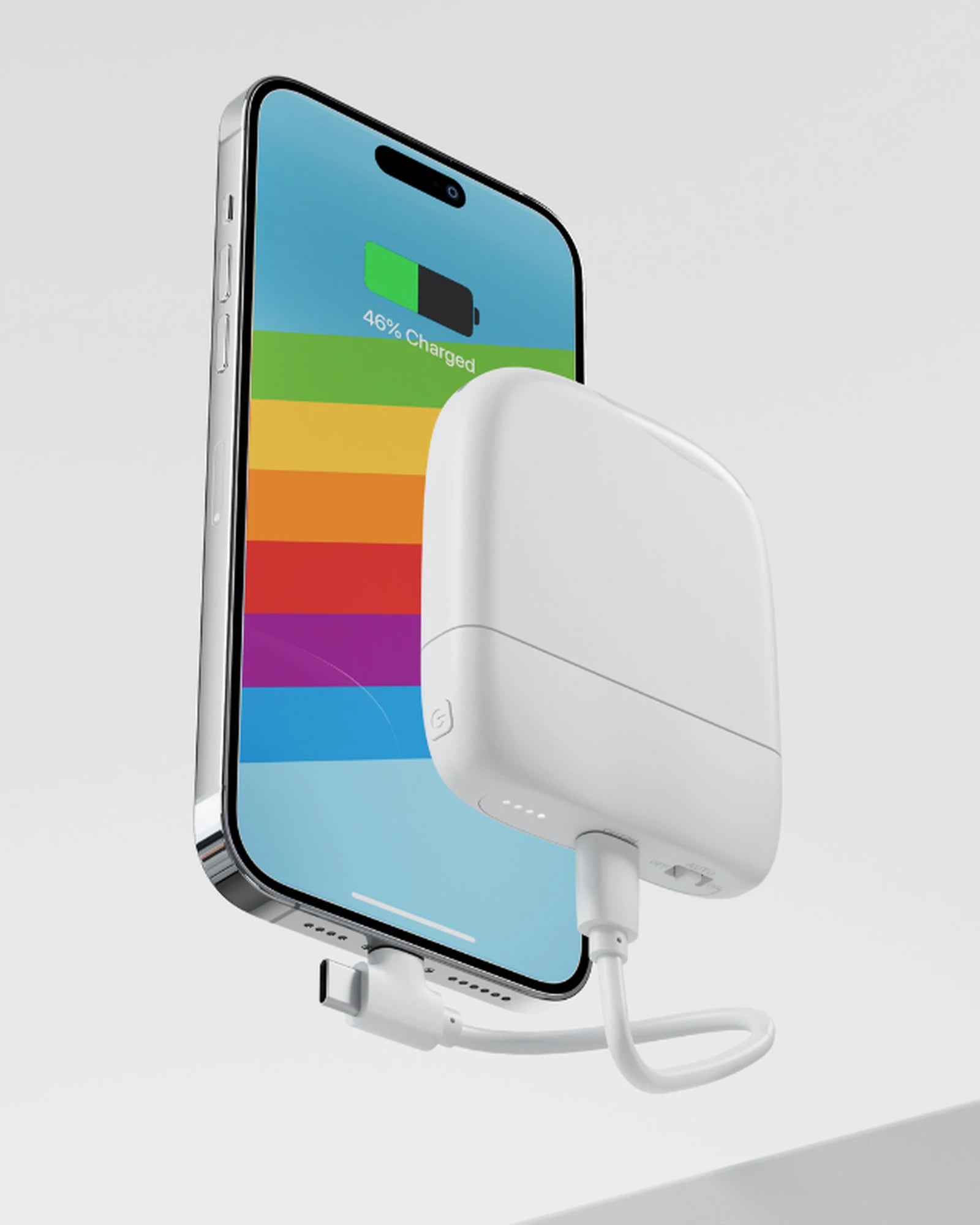 Powerbank z plastiku z recyklingu ICE-P z latarką z nadrukiem - 4