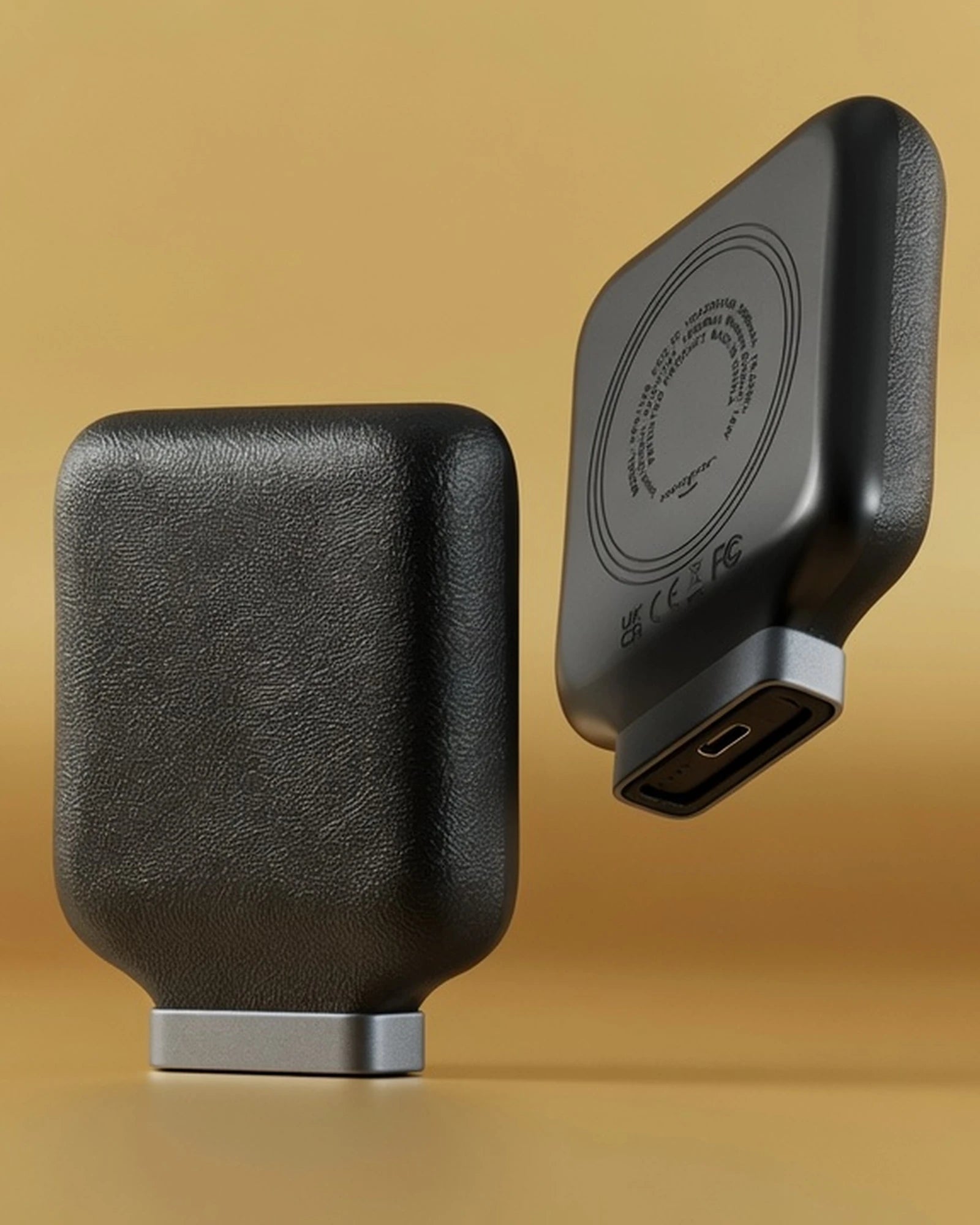 Powerbank bezprzewodowy z plastiku z recyklingu INE ODA z nadrukiem - 3