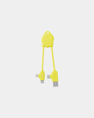 Kabel do ładowania Octomini z plastiku z recyklingu z nadrukiem - Żółty