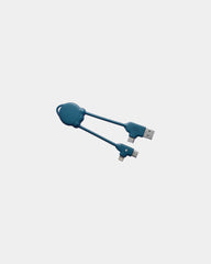 Kabel do ładowania Octomini z plastiku z recyklingu z nadrukiem - Niebieski