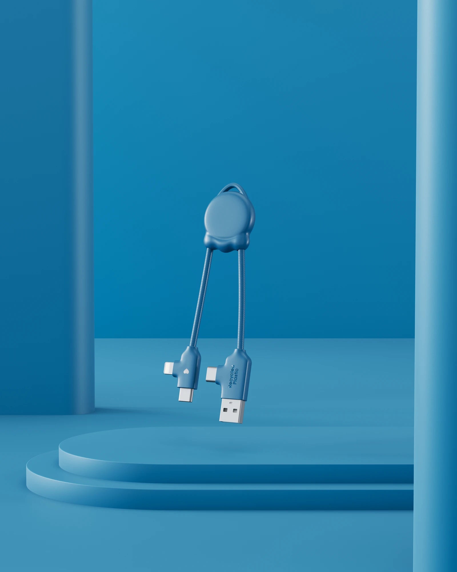 Kabel do ładowania Octomini z plastiku z recyklingu z nadrukiem - 8