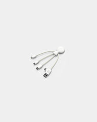 Kabel do ładowania wielozłączowy NFC z nadrukiem - Biały