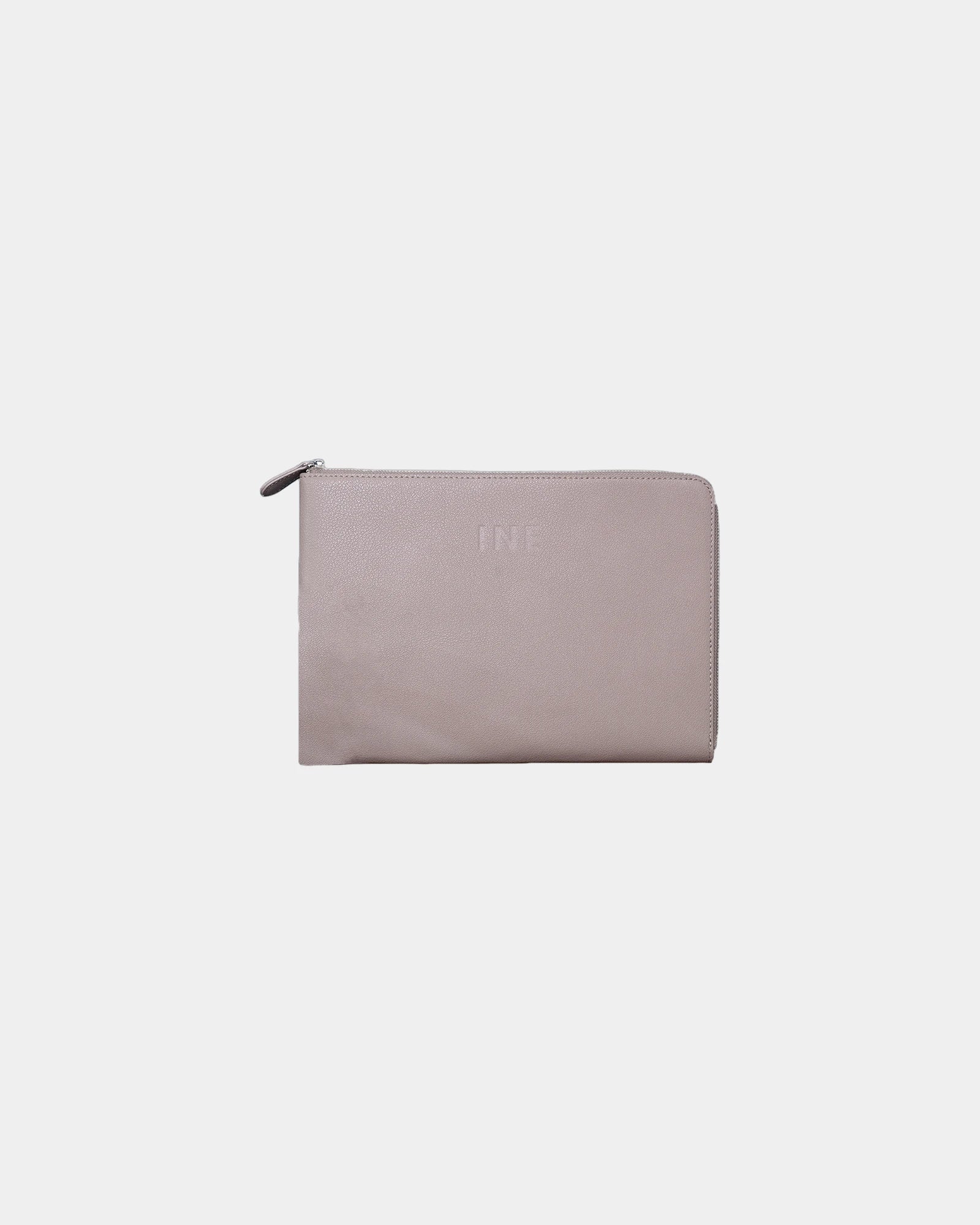 Etui na tablet INE 10/11" ze skóry z recyklingu z nadrukiem - Taupe