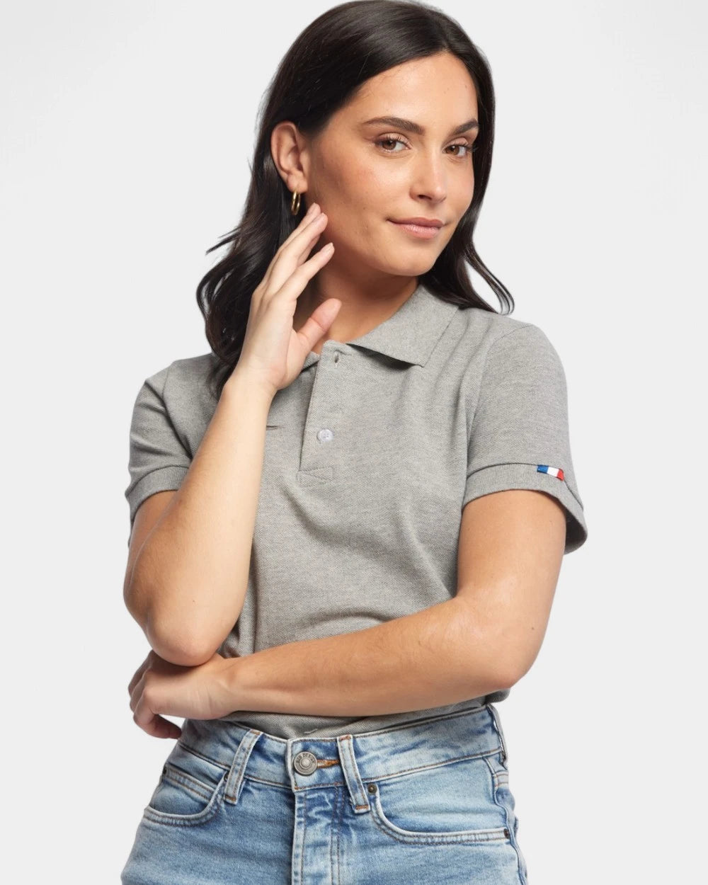 Damska koszulka polo Made in France z logo - 12